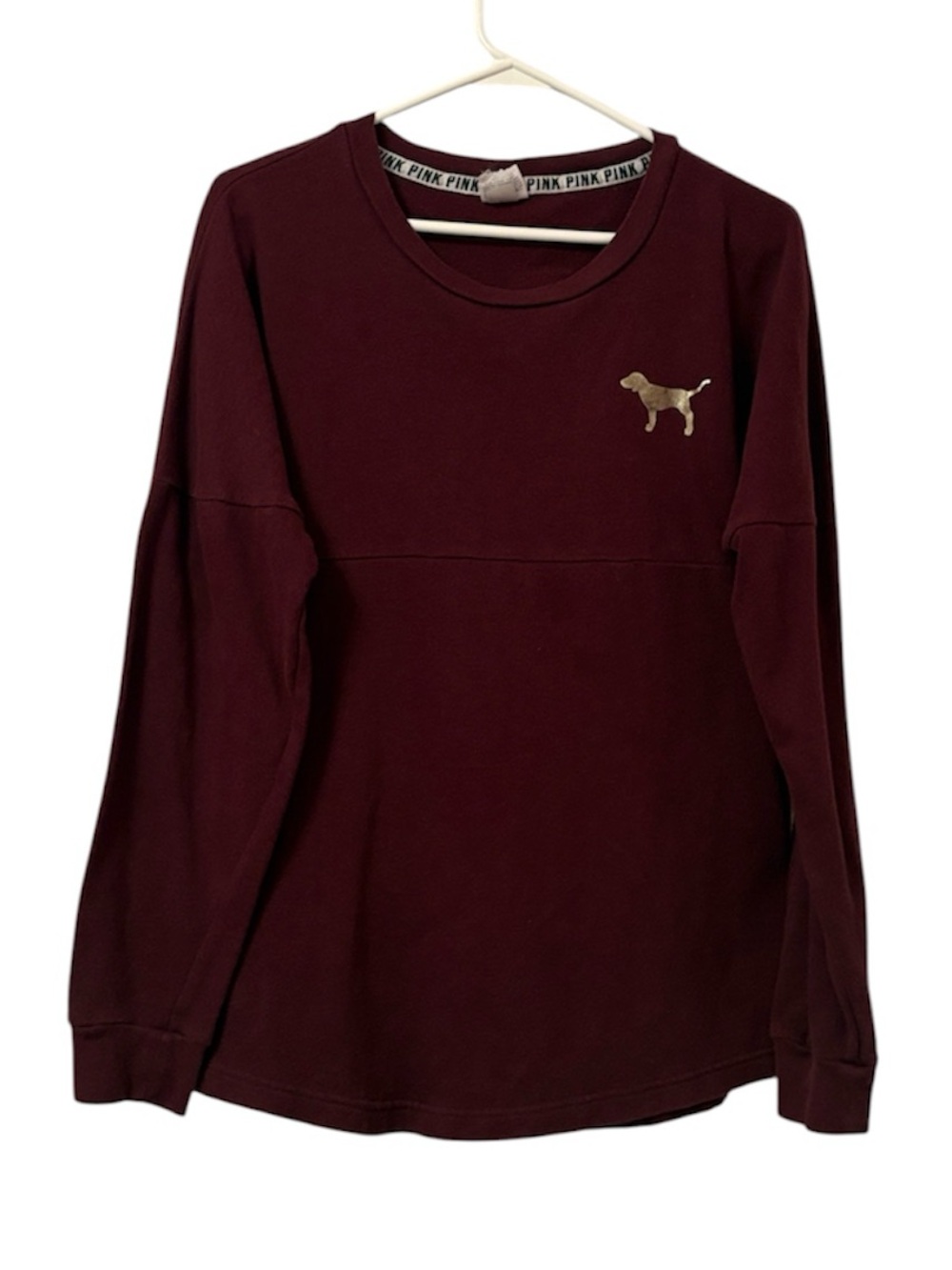 PINK LOVE PINK Maroon & Gold Logo Athletic Sweatshirt